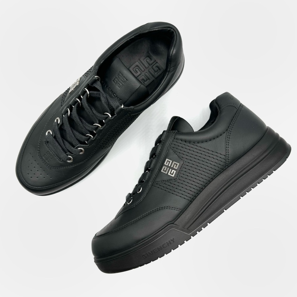 NEW Givenchy Black 4G Logo Low Top Lace Up Sneakers Trainers Shoes